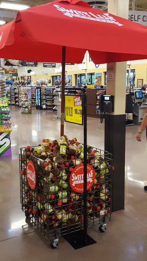 Sweet Leaf Tea display by TNG in grocery