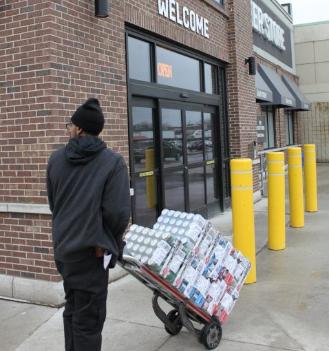 Beer being delivered to the beer store